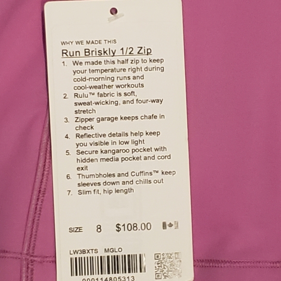 Run Briskly 1/2 zip - Picture 4 of 4